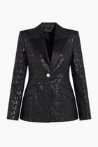 EVENING JACKET WOOL JACQUARD FABRIC UNITED LUREX VERSACE