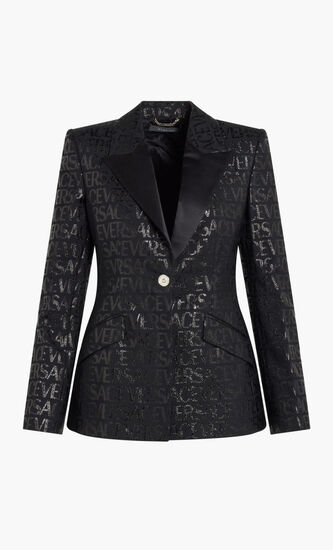 EVENING JACKET WOOL JACQUARD FABRIC UNITED LUREX VERSACE