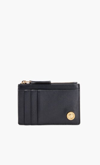 CARD HOLDER ZIPPED TRIBUTE MEDUSA COIN VITELLO SOLID