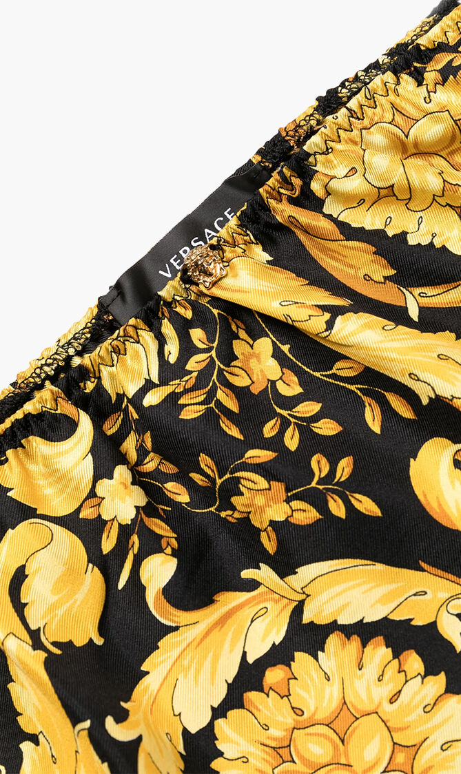 Barocco-print silk inner skirt