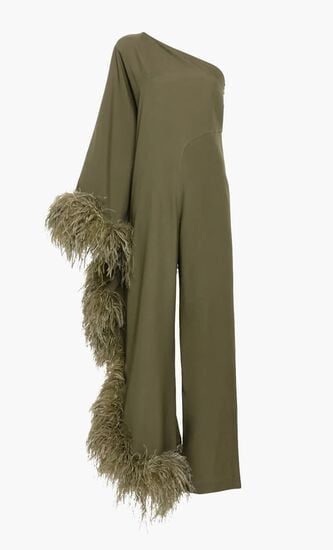 Ebro Feather Trim Jumpsuit