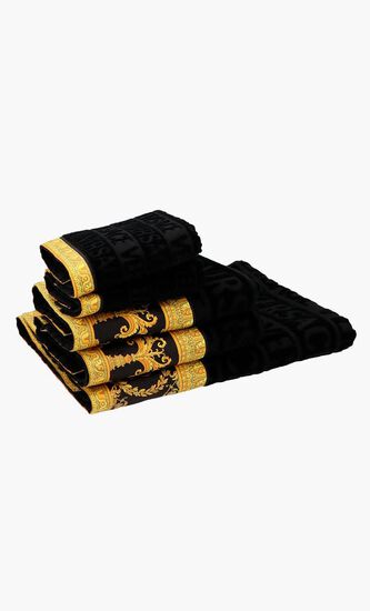 I LOVE BAROQUE TOWEL 5-SET BLACK