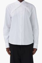 POPLIN CROSS COLLAR SHIRT WHITE WHITE