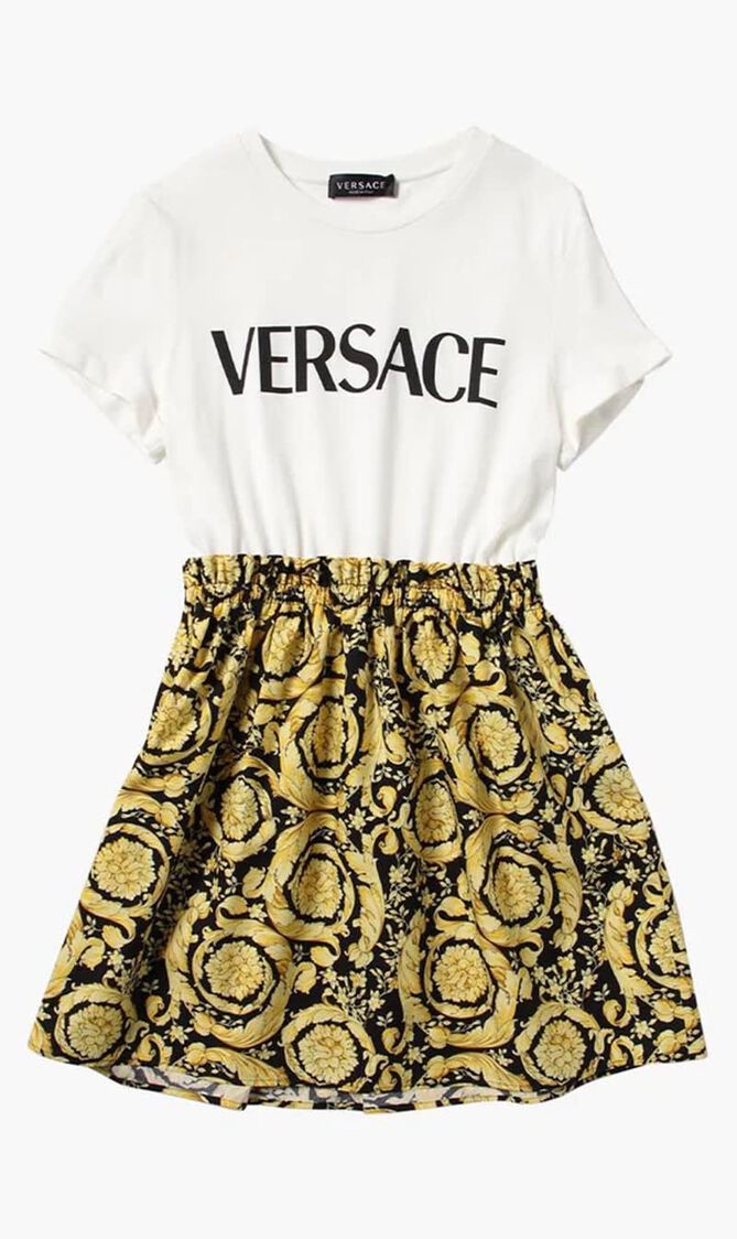 Baroque Print T-Shirt Dress
