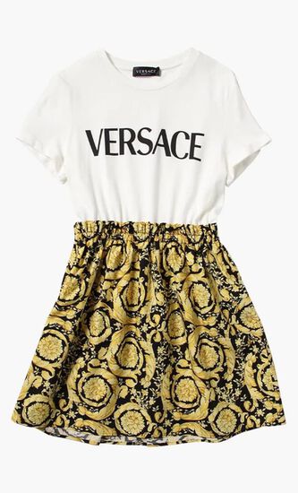 Barocco Print T-shirt Dress
