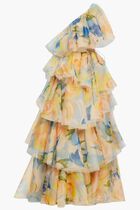 Paloma One Shoulder Floral Print Gown