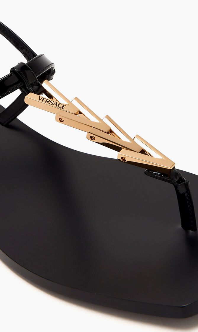 FLAT SANDAL T.10 PATENT CALF LEATHER