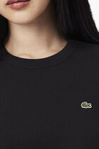 Long Sleeved Ribbed Cotton T-shirt
