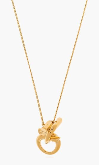 Engraved Logo Pendant Necklace