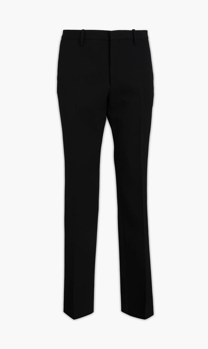 BUCKLE DRY WOOL SLIM PANT BLACK NO COLOR