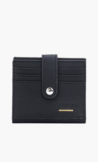 Embossed Logo Button Wallet