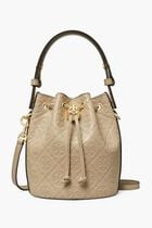 T Monogram Leather Mini Bucket Bag