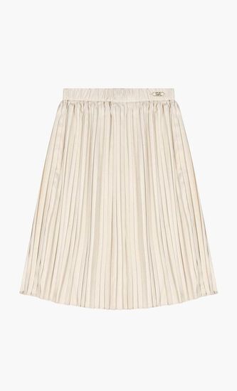 Logo Pleated Skirt