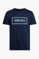 T-SHIRT COMPACT COTTON JERSEY FABRIC + VERSACE LABEL LOGO EMBROIDERY