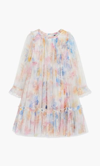MARIANNES FLORAL LONG SLEEVE KIDS DRESS
