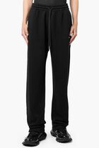 STITCH DIAGS SWEATPANTS BLACK WHITE