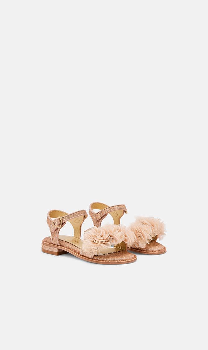 CARMEN CORSAGE SANDAL ROSE GOLD