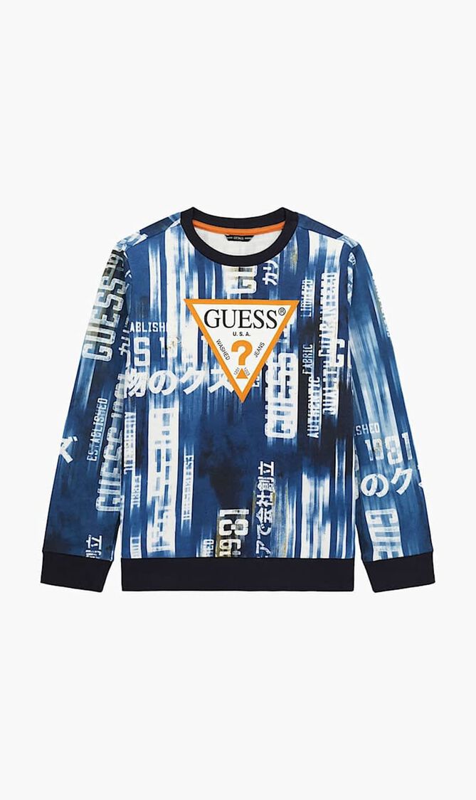 Printed Activewear Sweatshirt