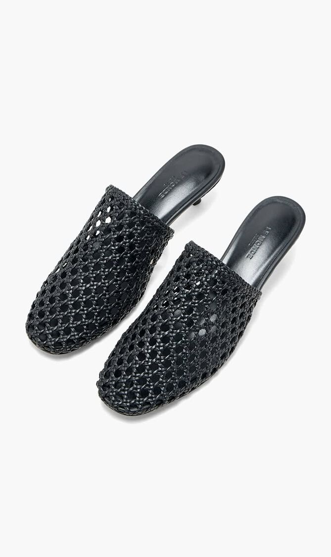 KITTEN MULE WOVEN LEATHER