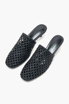 KITTEN MULE WOVEN LEATHER