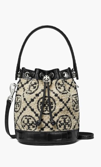 T Monogram Boucle Mini Bucket Bag