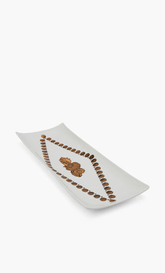 FST RECTANGULAR TRAY GIRO DI CONCHIGLIE GOLD/BLACK/WHITE