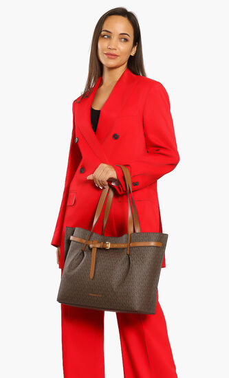 Emilia Large Logo Print Tote Bag