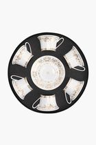Medusa Gala Tea Cup & Saucer White Set Of 6