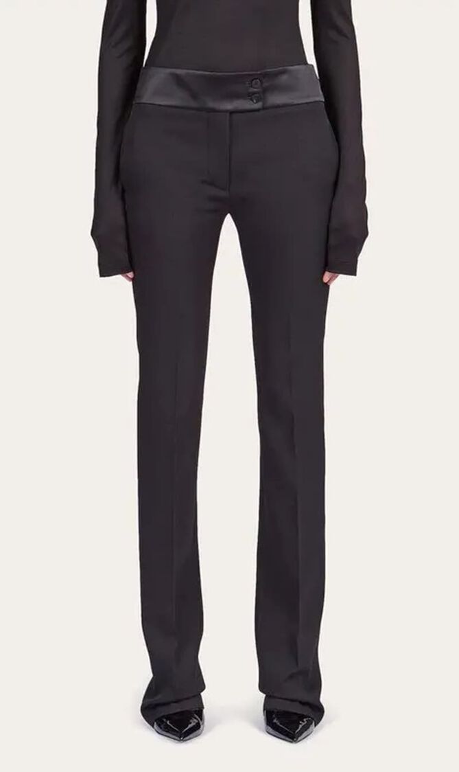 CL3895 GRAIND DE POUDRE WOOLTROUSERS