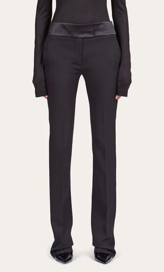 CL3895 GRAIND DE POUDRE WOOLTROUSERS
