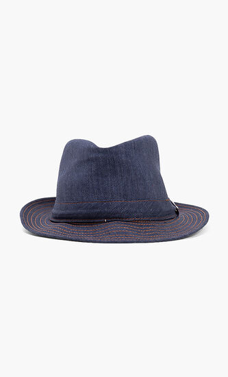 Contrast Stitch Fedora Hat