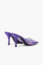 Pvc Sabot Medium Heel+Crystal