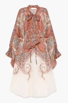 RHIANNON TIE NECK MIDI DRESS