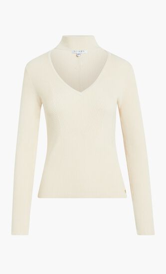 Long Sleeve Micro Sequin Sweater