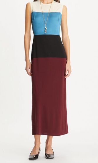Color Block Wool Dress