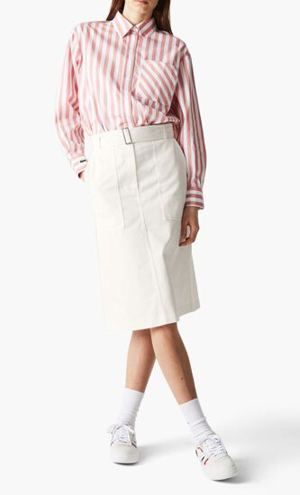 Belted Denim Skirt