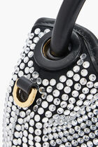 MADELEINE CRYSTAL STRASS/LEATHER SILVER/BLACK