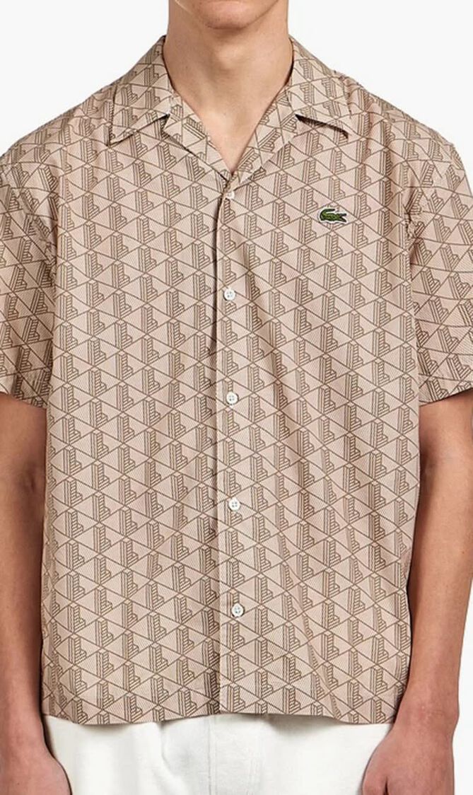 Short Sleeved Monogram Print Shirt