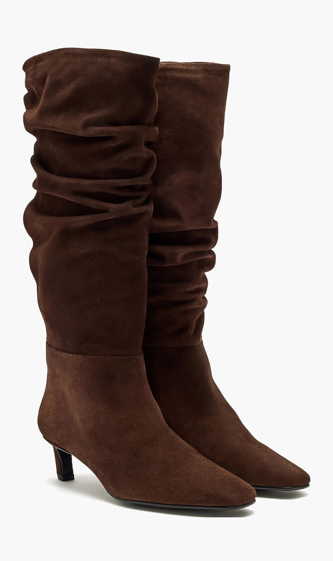 KALILA SUEDE BROWN LEATHER BOOTS