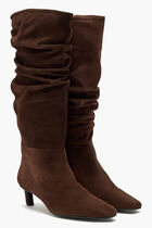 KALILA SUEDE BROWN LEATHER BOOTS