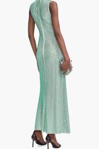 MINT RHINESTONE MESH MIDI DRESS