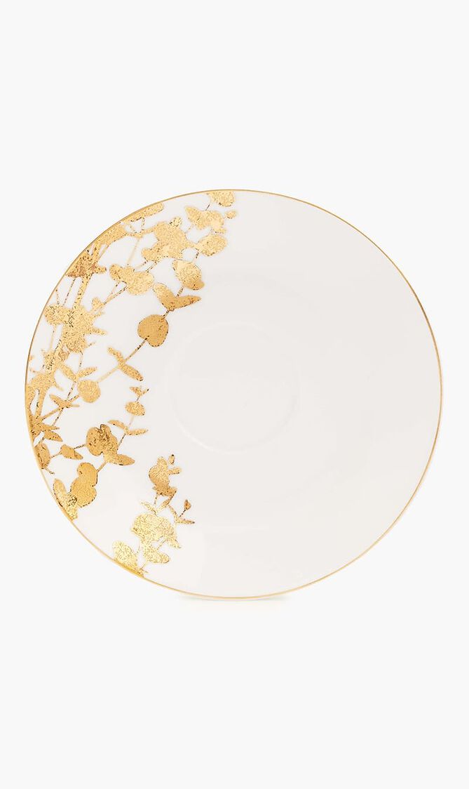 Vegetal Or Tea Cup & Saucer Gold