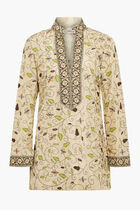 EMBROIDERED SILK TORY TUNIC