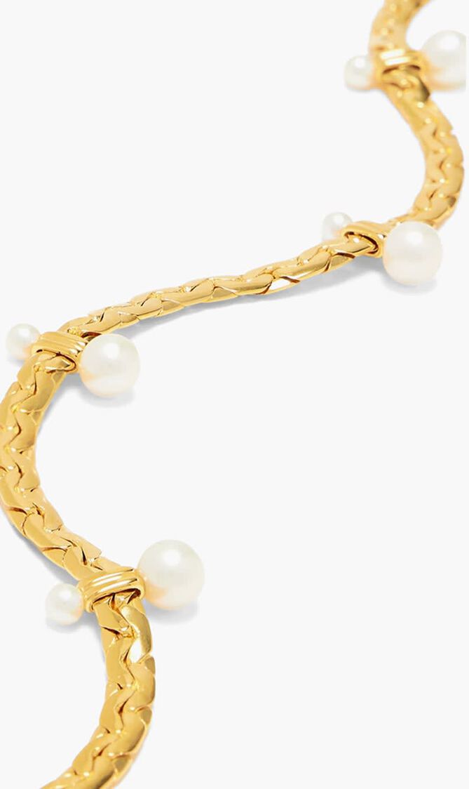 Floating Pearl Cobra Chain Choker