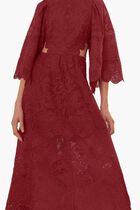 Guipire Cut-Out Midi Dress