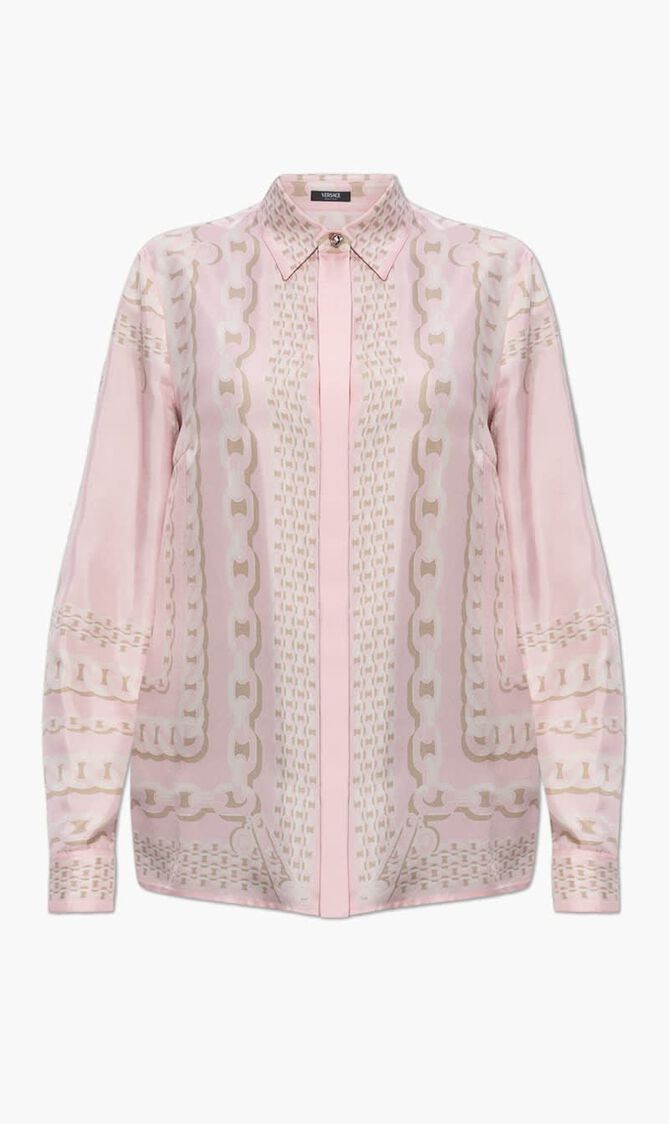 FORMAL SHIRT VERSACE TREASURE FOULARD ON SILK TWILL