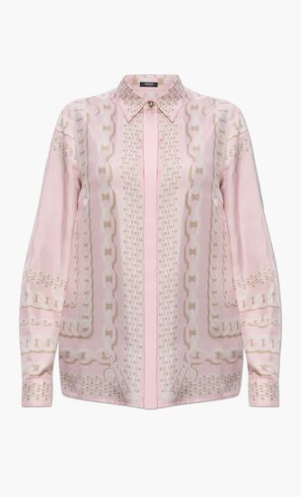 FORMAL SHIRT VERSACE TREASURE FOULARD ON SILK TWILL