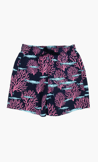 Jim Coral and Fish Print Shorts