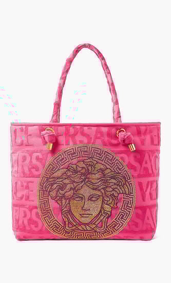 VSC CRYSTAL MEDUSA TOWEL TOTE BAG PINK