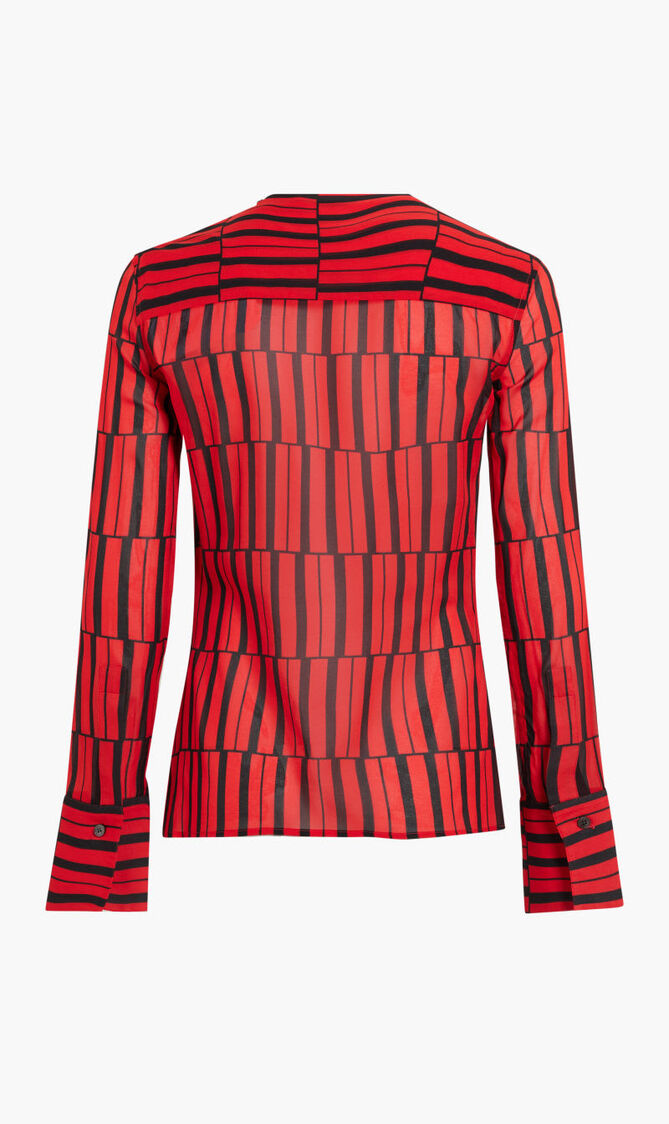 PIANO PRINT GEORGETTE TOP